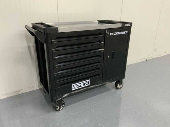 Apex techseries XXXL Værkstedsvogn med værktøj, 7 skuffer & skab 