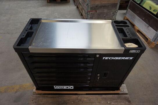 Apex techseries XXXL Værkstedsvogn med værktøj, 7 skuffer & skab 