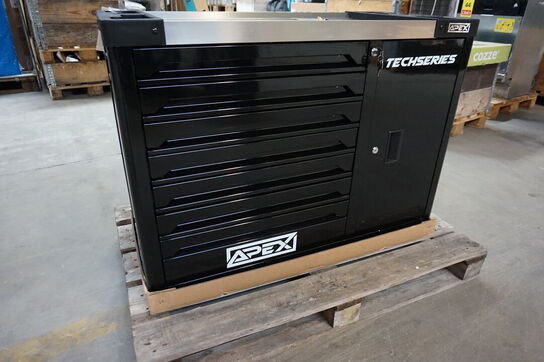 Apex techseries XXXL Værkstedsvogn med værktøj, 7 skuffer & skab 