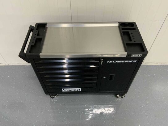 Apex techseries XXXL Værkstedsvogn med værktøj, 7 skuffer & skab 