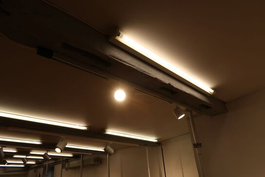 66 stk. spots med skinner (flere forskellige slags spots)