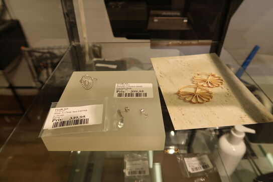 Udstillingskasse med div. Smykker