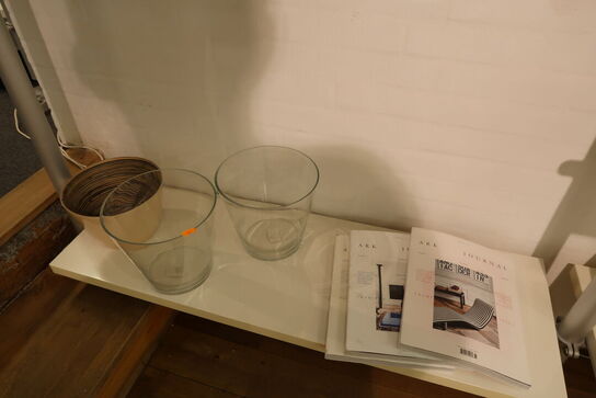 Div. Pyntegenstande, glas, baser til kubus stager m.m.