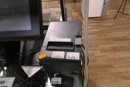 Kasseapparat SAM4S med bonprinter, tastatur, håndscanner m.m.