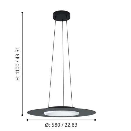 Eglo compo rosso-c smart led loftslampe rgb/app dæmpbar(ubrugt)