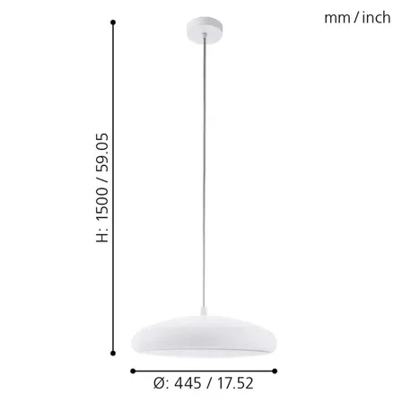 Eglo riodeva led rgb dæmpbar Loftslampe bluetooth/app(ubrugt)