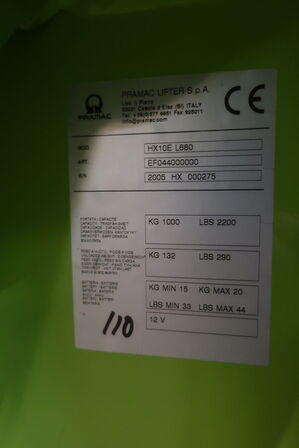 El. palleløfter PRAMAC HX10E L680