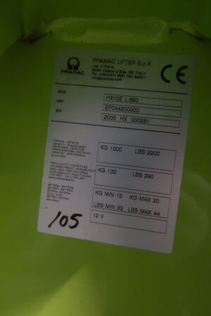 El. palleløfter PRAMAC HX10E L680