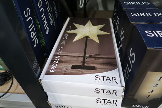 3 stk. julelys STAR TRADING Frozen Star