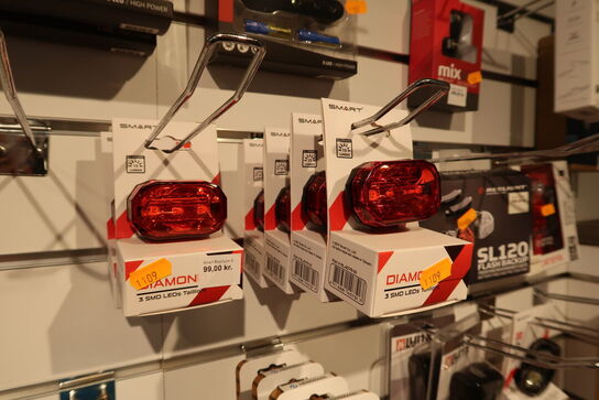 6 stk. baglygter DIAMOND 3 SMD LED's