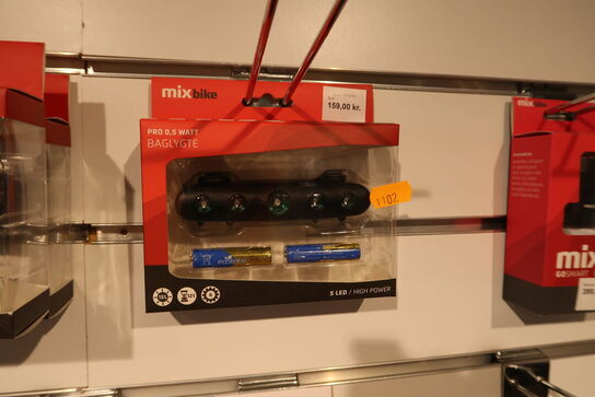 3 stk. baglygter MIXBIKE Pro 0,5 Watt