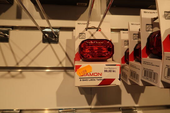 6 stk. baglygter DIAMOND 3 SMD LED's