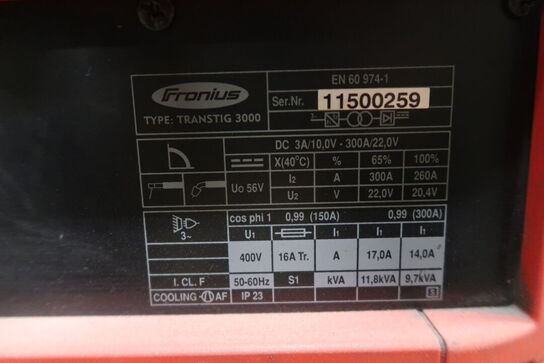 Svejser, Fronius Kühlgerät FK 2601 Transtig 3000 med transportvogn 