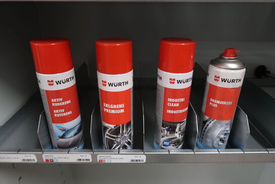 Parti Würth spray, masker m.m. 