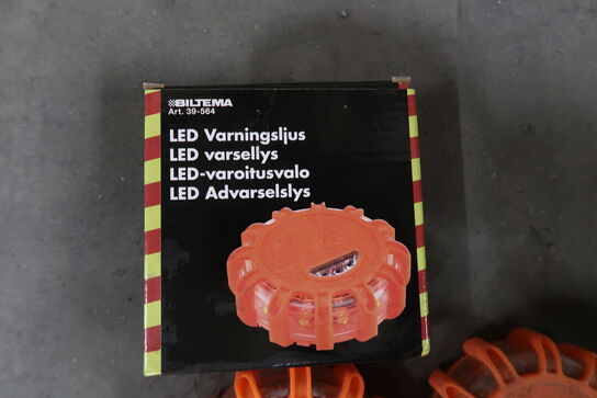 2 stk. LED varselslys & lygte 