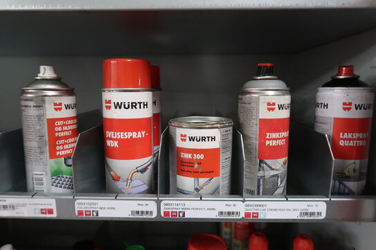 Parti Würth spray, masker m.m. 