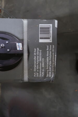 Flowconcept automatisk slangetromle 3/8" x 10 m grå polymerslange