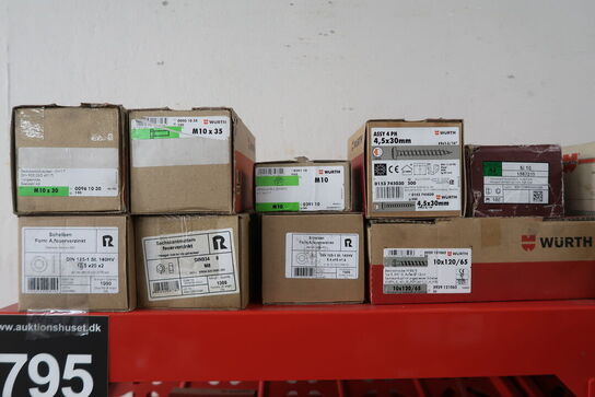 Kæmpe parti Würth bolte, møtrikker m.m. 