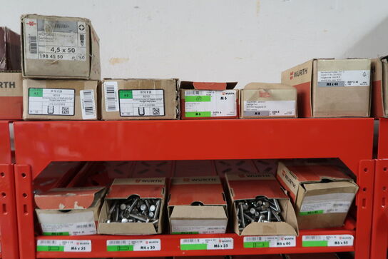 Kæmpe parti Würth bolte, møtrikker m.m. 
