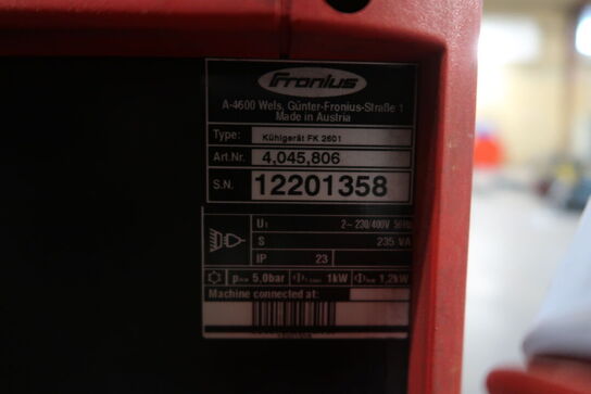 Svejser, Fronius Kühlgerät FK 2601 Transtig 3000 med transportvogn 