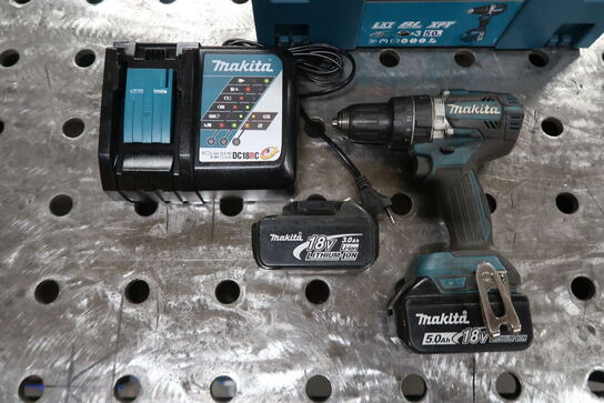 Akku slag bore-/skruemaskine, Makita BHP484