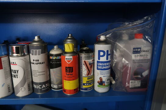 Værkstedsskab med indhold 