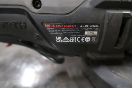 Akku vinkelsliber, Würth AWS 18-125 P COMPACT