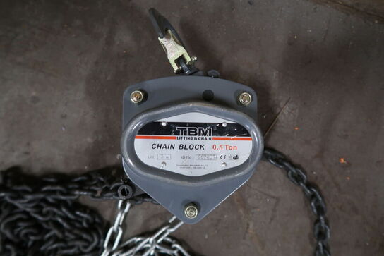 3 stk. TBM kædehejs 500 kg 