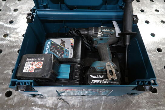 Akku slag bore-/skruemaskine, Makita BHP484