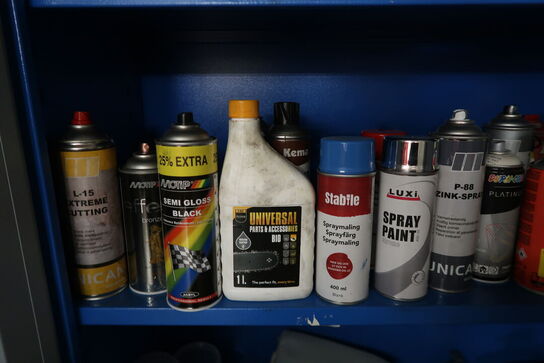 Værkstedsskab med indhold 