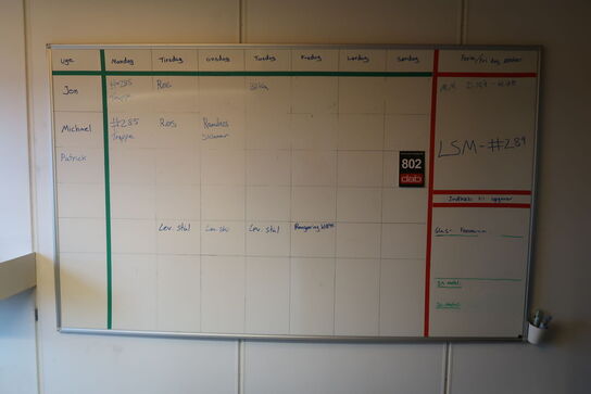 Magnettavle - 202x122 cm 