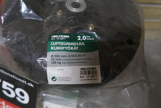 4 stk. Luftgummihjul Ø 260mm