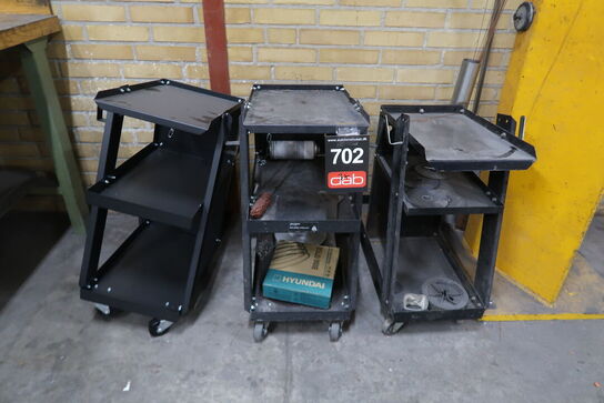 3 stk. understel på hjul til svejsere