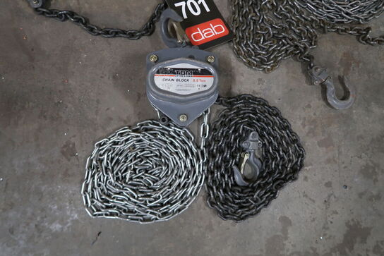 3 stk. TBM kædehejs 500 kg 