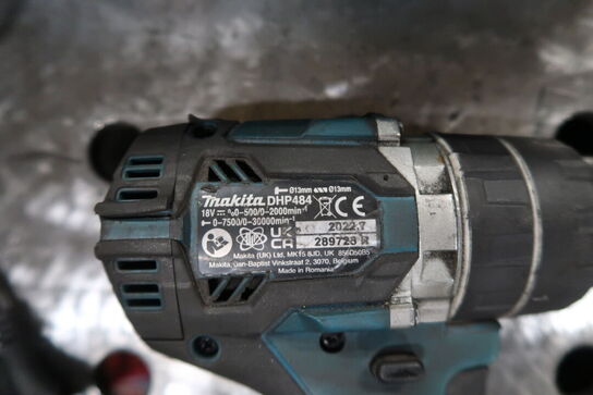 Akku slag bore-/skruemaskine, Makita BHP484