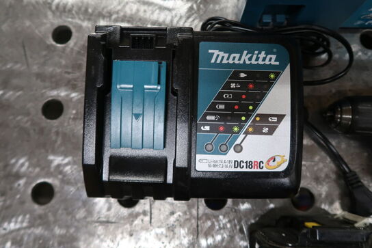 Akku slag bore-/skruemaskine, Makita BHP484