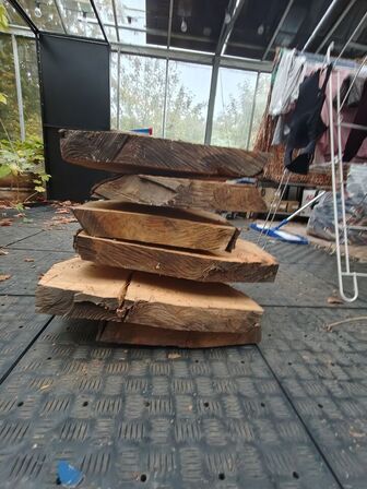 6 stk. Bøgetræsplanker str. 280 x 45 / 36 x 5,2