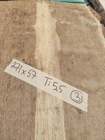1 stk. Egetræsplanke str. 271 x 57 x 5,5