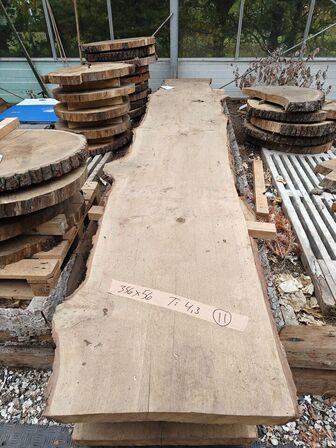 1 stk. Egetræsplanke str. 356 x 56 x 4,3