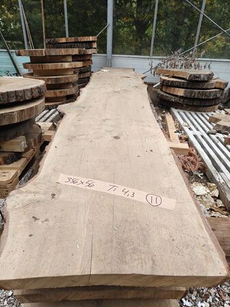 1 stk. Egetræsplanke str. 356 x 56 x 4,3