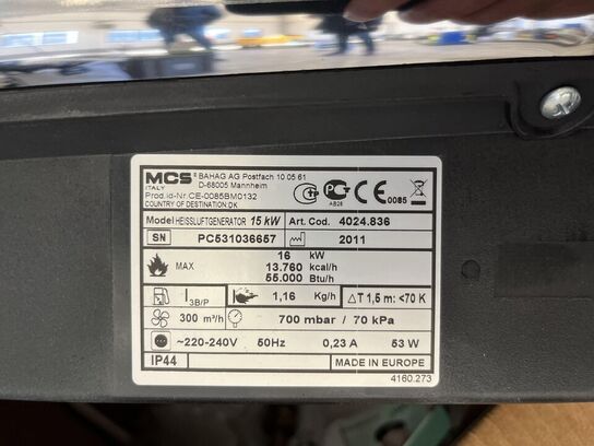 MCS Gas Varmeblæser, Klapstige m.m