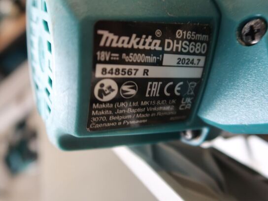 Rundsav MAKITA DHS680 med 1 batteri