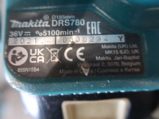 Rundsav MAKITA DRS780 med 2 batterier