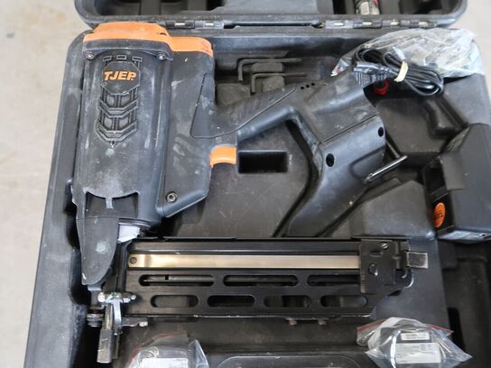 Klammepistol TJEP PQZ-75 GAS 3G med 2 batterier og lader