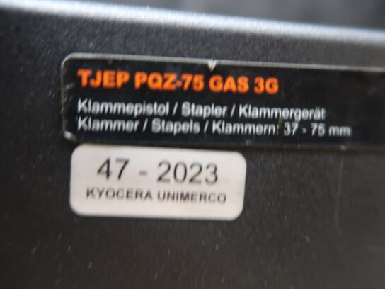 Klammepistol TJEP PQZ-75 GAS 3G med 2 batterier og lader