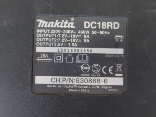 Batterilader dobbelt MAKITA DC18RD