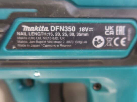 Stiftepistol MAKITA DBN350 med 1 batteri