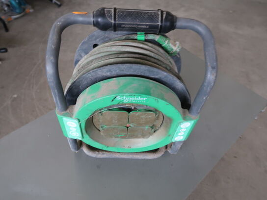 Kabelrumme med 4 udtag, 25m