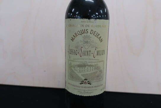 Rødvin MARQUIS DEJEAN Lussac Sant Emilion 2001 