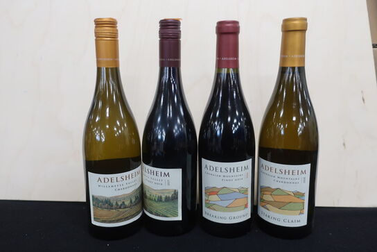 2 fl. Hvidvin og 2 fl. Rødvin ADELSHEIM
